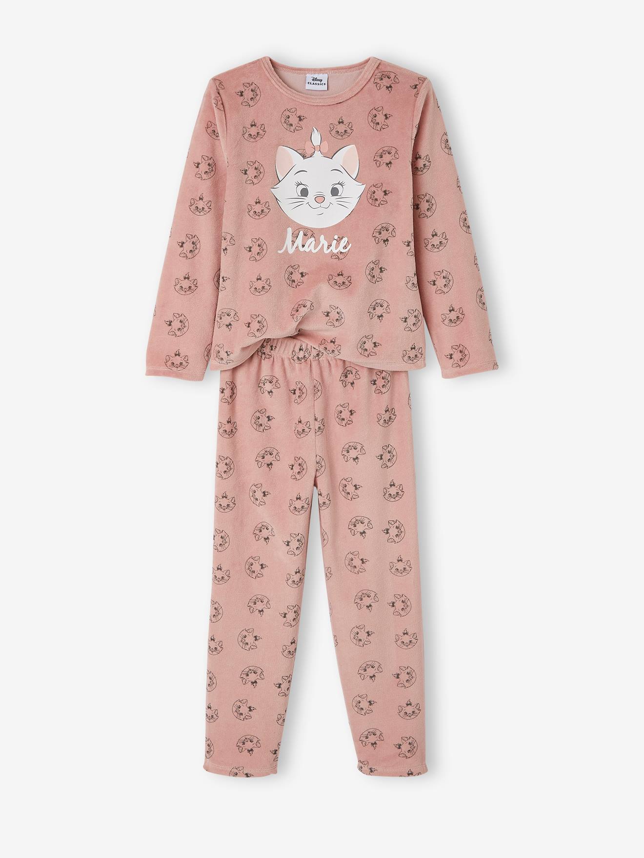 Marie of the Aristocats Velour Pyjamas for Girls, by Disney® - pink light  all over printed, Girls