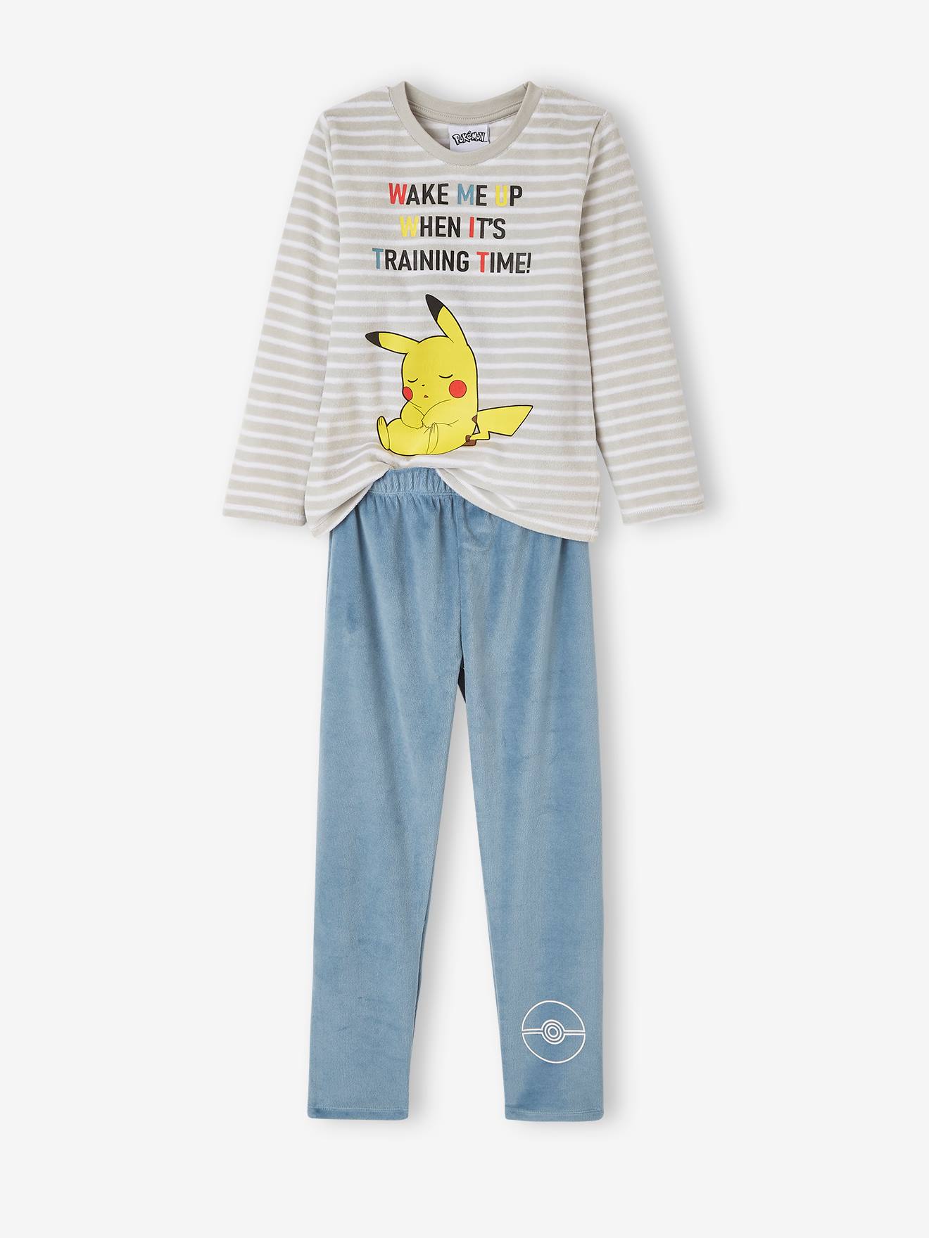 Pyjama Garçon en velours Pokémon® - gris rayé, Garçon