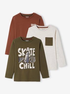 Boys-Pack of 3 Assorted Long Sleeve Tops for Boys
