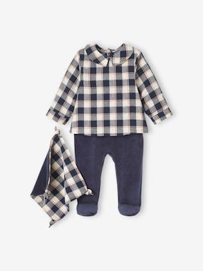-Dors-bien bébé garçon 2en1 avec doudou assorti