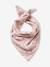 Beanie + Mittens + Scarf + Pouch in Printed Jersey Knit, for Baby Girls dusky pink - vertbaudet enfant 