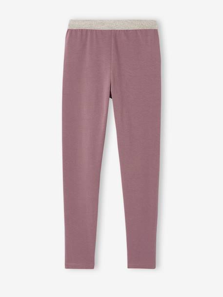 Legging Basics fille ceinture irisée gris chiné+GRIS CLAIR CHINE+MARINE GRISE+mauve+NOIR+rose foncé - vertbaudet enfant 