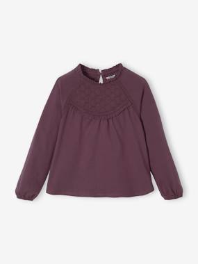 -Top with Detail in Broderie Anglaise, for Girls
