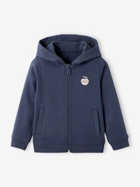 Girls-Cardigans, Jumpers & Sweatshirts-Sports Jacket with Zip & Hood, for Girls