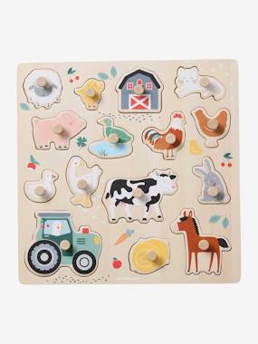 Jouet-Puzzle boutons Lovely Farm en bois FSC®