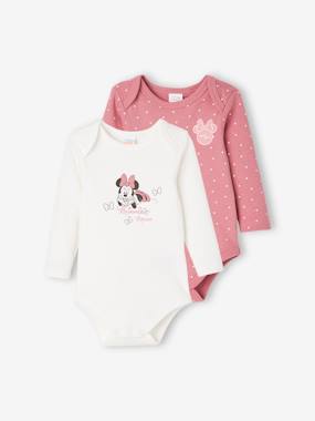 Baby-Bodysuits & Sleepsuits-Pack of 2 Bodysuits, Minnie Mouse by Disney®, for Babies
