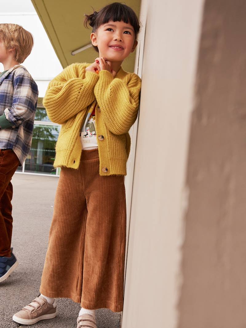 Autumn and Spring Arrival Casual American Style Solid Color Corduroy Pants for Girls