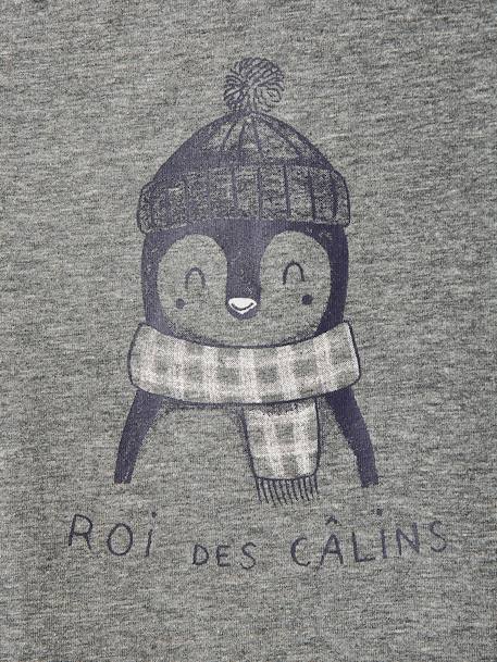 Sous-pull rayé bébé 'petit marin' gris chiné+rayé blanc - vertbaudet enfant 