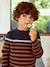 Sailor-Style Striped Jumper for Boys BROWN MEDIUM STRIPED+ecru+green+GREEN MEDIUM SOLID WITH DESIG - vertbaudet enfant 