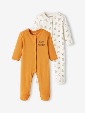 Bébé-Pyjama, surpyjama-Lot de 2 dors-bien "jungle" bébé garçon en interlock