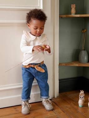 Baby-Trousers & Jeans-Trousers with Fabric Belt for Babies