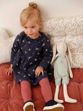 Marl-Effect Fleece Dress for Babies  - vertbaudet enfant