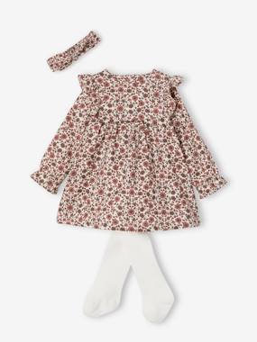 Baby-3-Piece Combo: Dress + Tights + Hairband for Babies