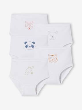 Baby-Pack of 5 Nappy Cover Briefs in Pure Cotton, for Babies