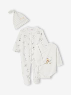 Winnie the Pooh Sleepsuit + Bodysuit + Beanie Set for Baby Boys by Disney®  - vertbaudet enfant