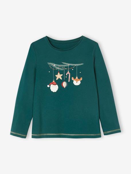 Coffret Noël pyjama + chaussettes fille vert sapin - vertbaudet enfant 