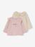 Lot de 2 T-shirts romantiques bébé manches longues rose pale - vertbaudet enfant 