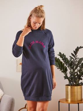 -Short Sweater Dress with Message, Maternity & Nursing Special