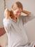 Fleece Hoodie Dress, Maternity & Nursing GREY LIGHT SOLID - vertbaudet enfant 