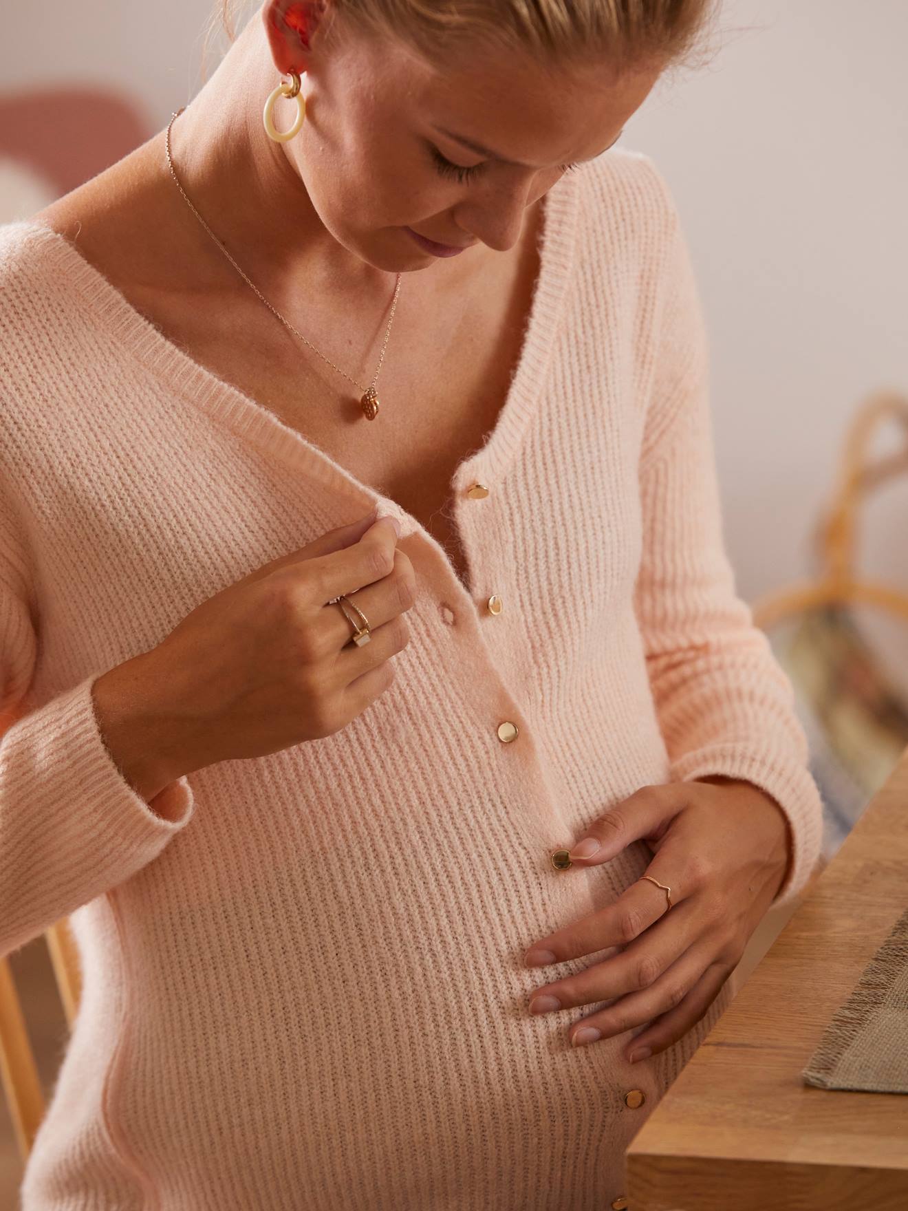 Pink 2024 maternity jumper