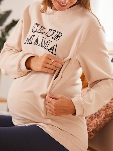 Pyjama Grossesse Et Allaitement 2 Pièces – Haut à Pressions + Pantalon En Flanelle Douce, Pour Le Confort Pendant Et Après La Grossesse