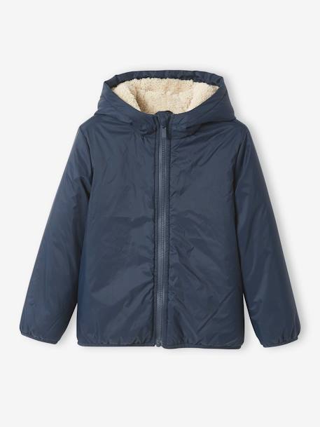 Parka 3 en 1 garçon avec blouson amovible bleu grisé+kaki+Marine grisé+noix de pécan - vertbaudet enfant 