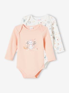 Baby-Bodysuits & Sleepsuits-Pack of 2 Bodysuits, Marie of The Aristocats by Disney®, for Babies