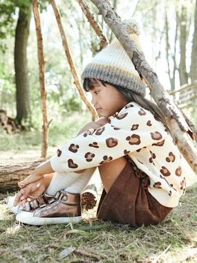 -Oversized Sweatshirt with Speckled Print for Girls