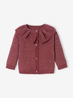 Baby-Jumpers, Cardigans & Sweaters-Cardigans-Cardigan with Collar, for Babies