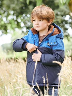 Boys-Coats & Jackets-Technical Parka with Hood for Boys