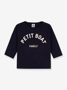 -Long Sleeve Top in Organic Cotton, for Babies, by Petit Bateau