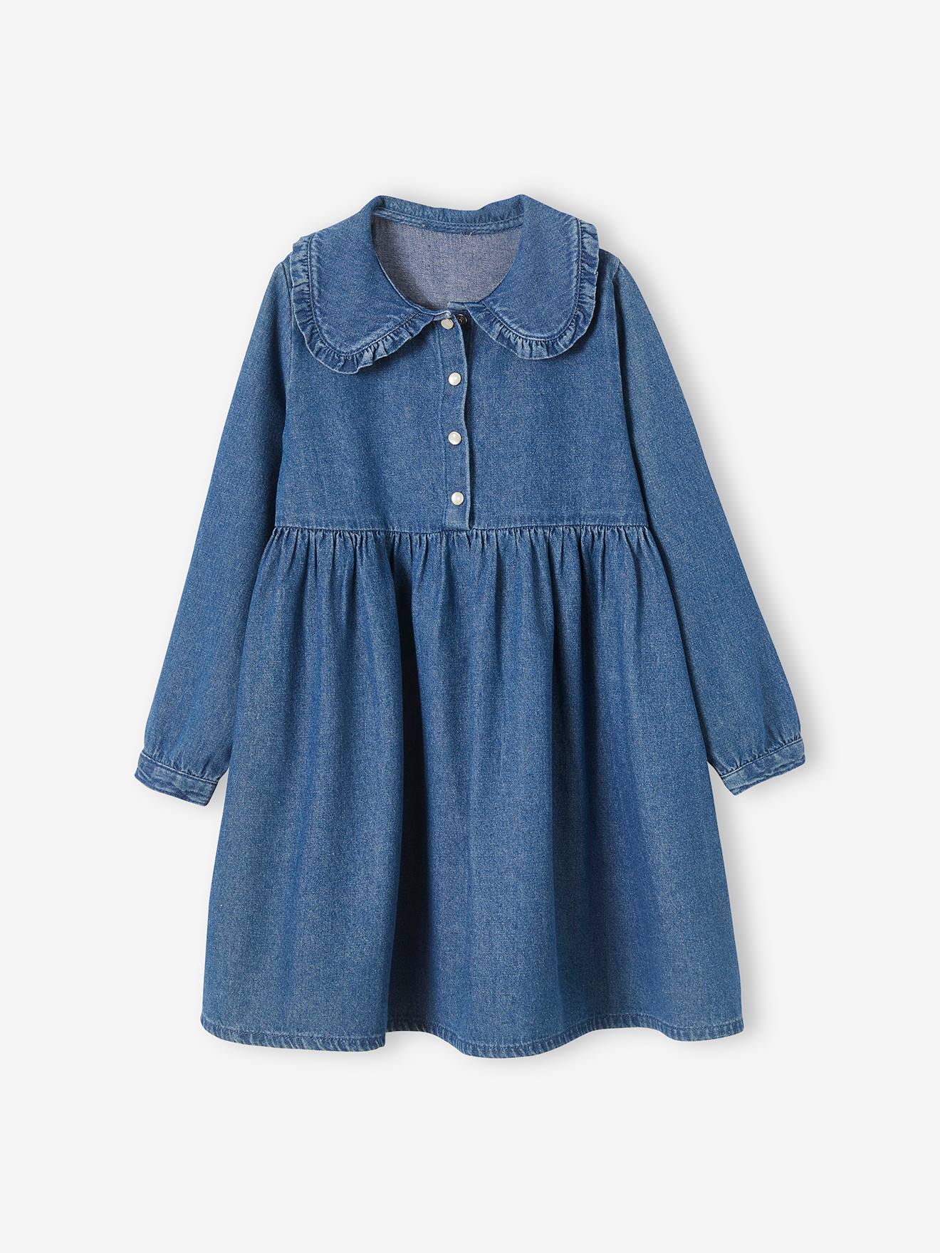 Mia Belle Girls Denim Dress | Back To School Outfits For Kids-daiichi.edu.vn