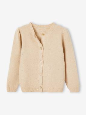 -Iridescent Cardigan with Sequins, for Girls