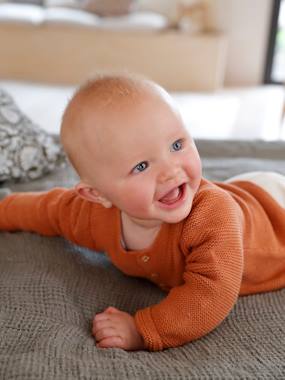 Bébé-Pull, gilet, sweat-Gilet-Cardigan en coton bébé fine jauge