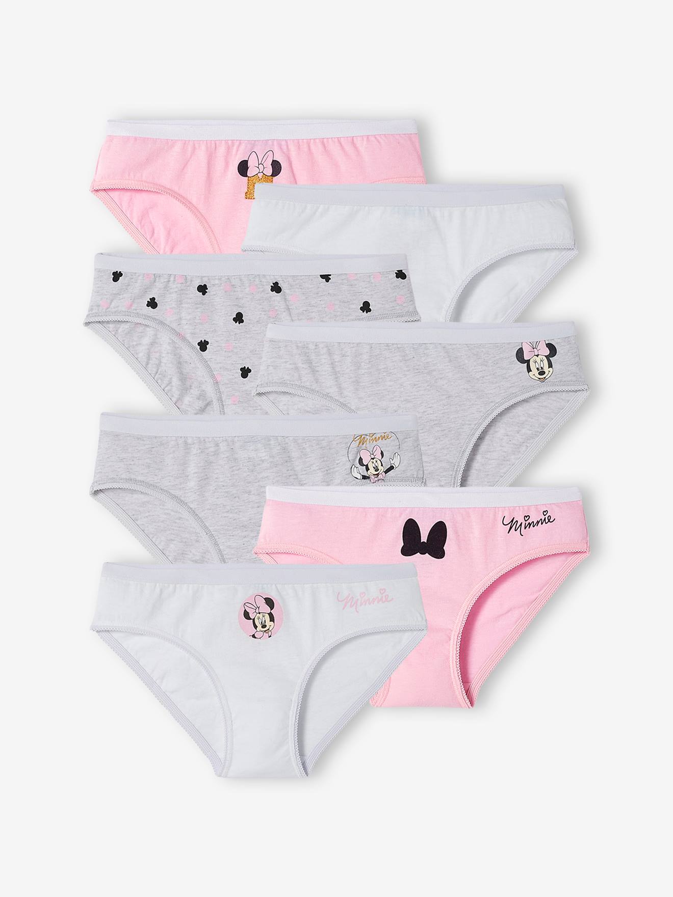 Disney Minnie Mouse Cotton Underwear Briefs 7 Pack Panty Girls