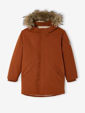 Boys-Coats & Jackets-Hooded Parka with Sherpa Lining & Recycled Polyester Padding, for Boys