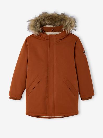 Hooded Parka with Sherpa Lining & Recycled Polyester Padding, for Boys ...