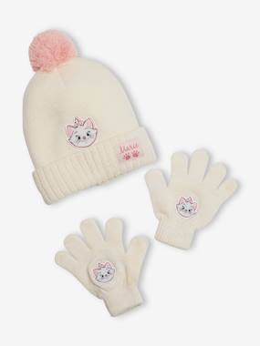 Fille-Accessoires-Bonnet, écharpe, gants-Ensemble fille Disney® Marie les Aristochats bonnet + gants