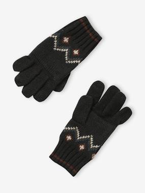 Boys-Accessories-Gloves in Jacquard Knit, for Boys