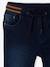 Straight Cut Denim-Effect Fleece Trousers, for Boys BLACK DARK SOLID+BLUE MEDIUM TWO COLOR/MULTICOL+BLUE MEDIUM WASCHED+double stone+Grey Denim - vertbaudet enfant 