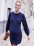 Jumper Dress with Broderie Anglaise Collar, Maternity & Nursing Special BLUE DARK SOLID - vertbaudet enfant 