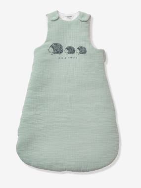Bedding & Decor-Baby Bedding-Sleeveless Baby Sleep Bag in Organic* Cotton Gauze, LOVELY NATURE