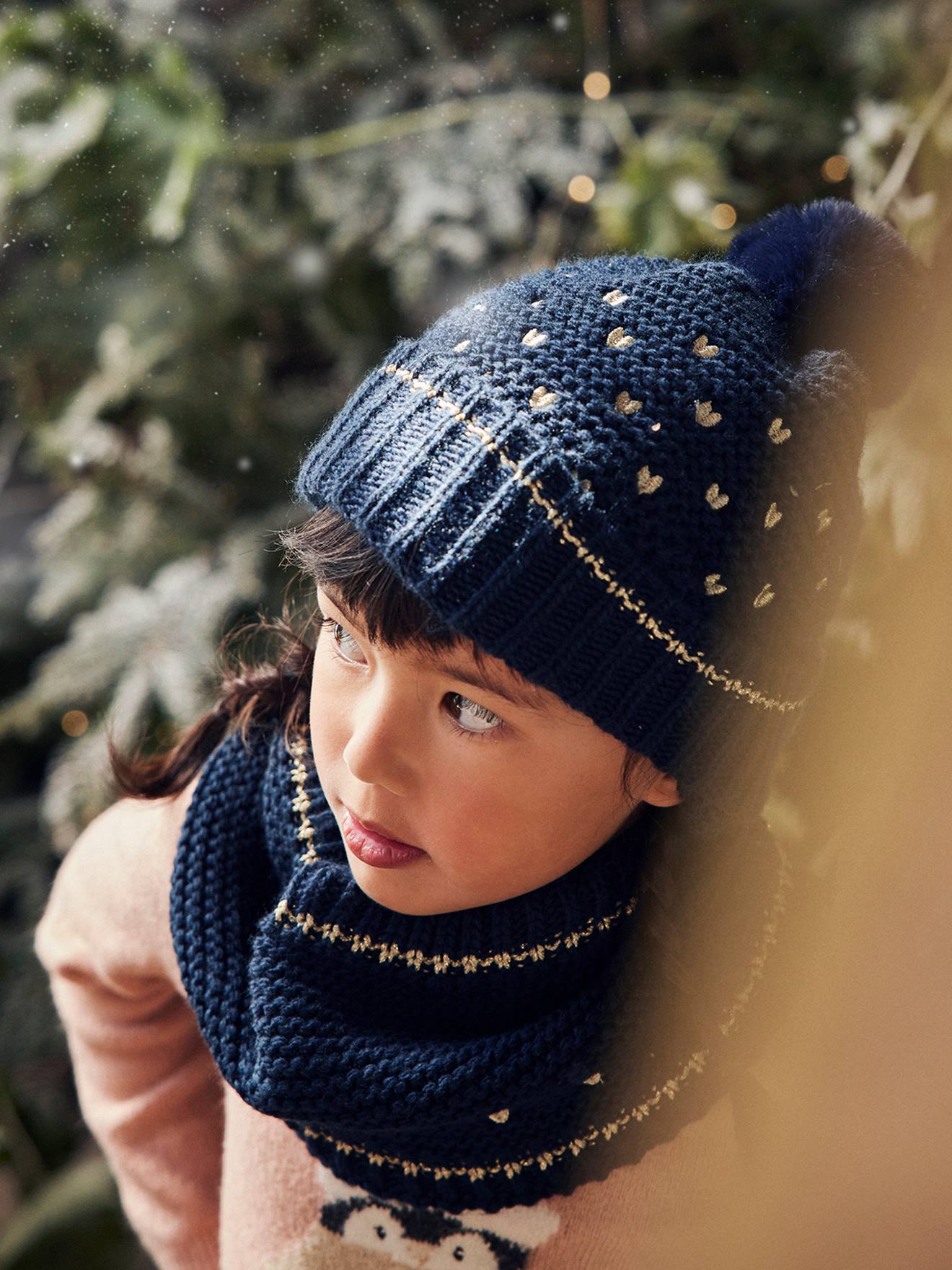 Ensemble bonnet, écharpe et gants enfants à motif color block (du 6 au 13  ans)