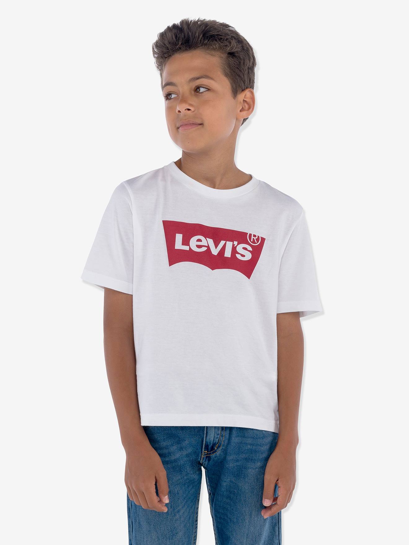 T-shirt Garçon Levi's Batwing - Coupe Régulière, Col Côtelé, Logo Sur La Poitrine - Jersey Respirant - Quotidien - 9