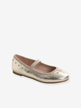 Shoes-Girls Footwear-Ballerinas & Mary Jane Shoes-Iridescent Mary Jane Shoes for Girls