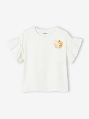 -T-shirt manches à volants en broderie anglaise fille