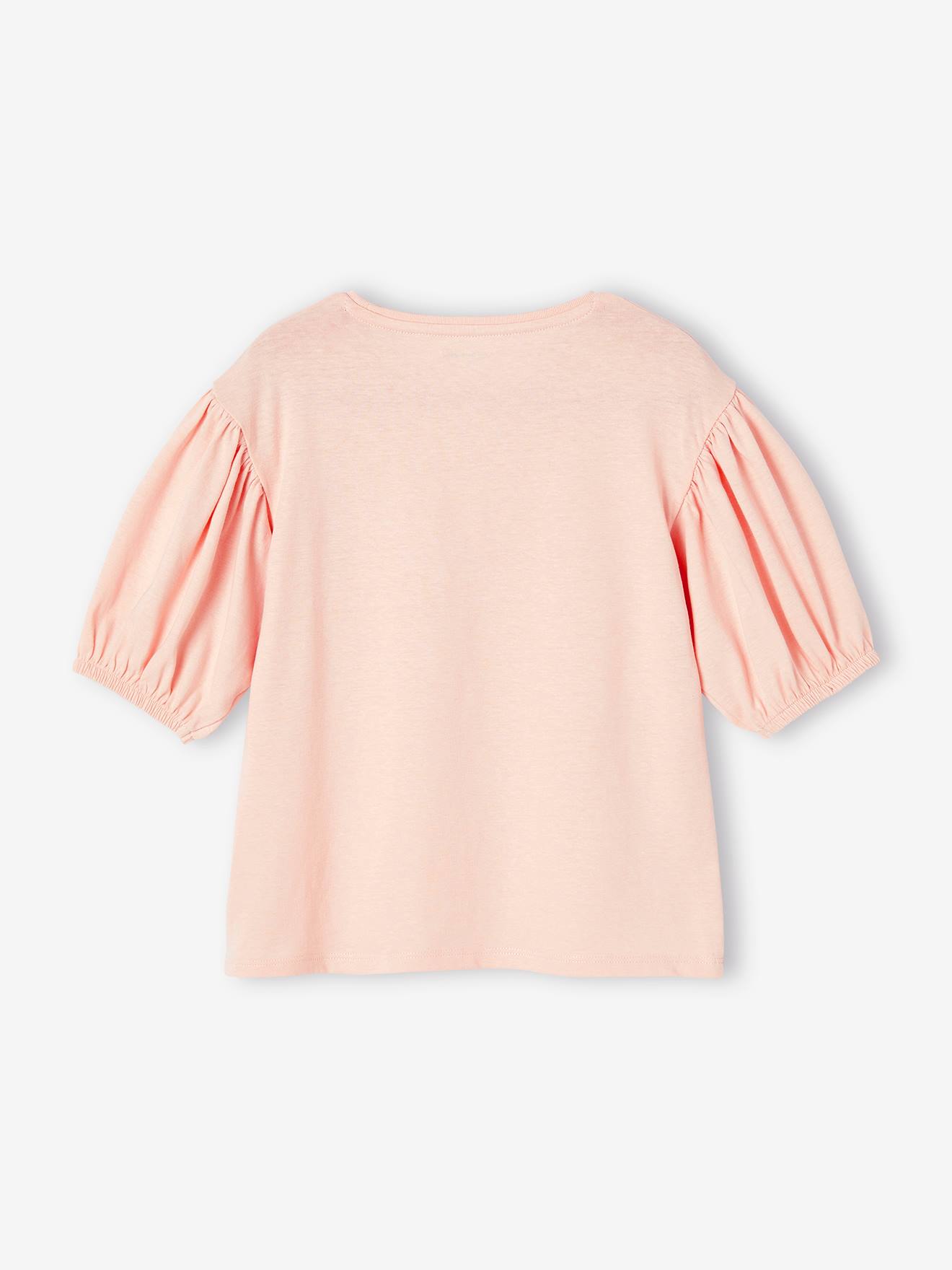 PUFFY 12”3枚セット Bubble Sleeve Top with Fruit Motif on Chest for Girls - ecru