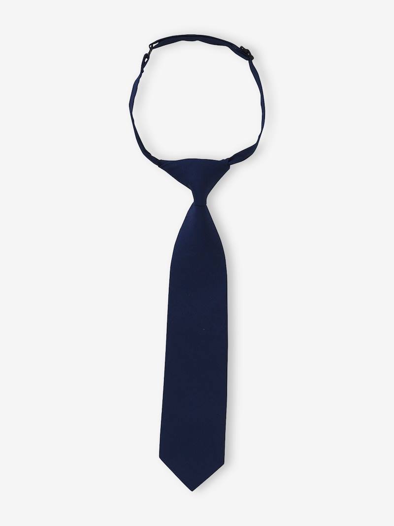 Plain Tie for Boys navy blue, Boys