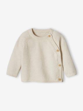 Baby-Jumpers, Cardigans & Sweaters-Jersey Knit Top, Opens at the Front, for Babies