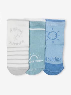 Baby-Socks & Tights-Pack of 3 Pairs of "Sunny" Socks for Babies